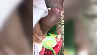 Indian GF Giving Outdoor Blowjob Behind The Building