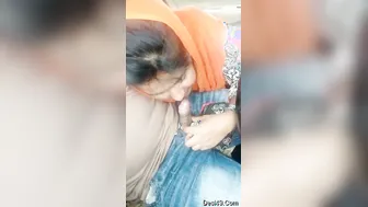 GF Giving Roadside Blowjob In The Backseat Of His Car