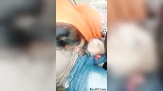 GF Giving Roadside Blowjob In The Backseat Of His Car