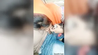 GF Giving Roadside Blowjob In The Backseat Of His Car