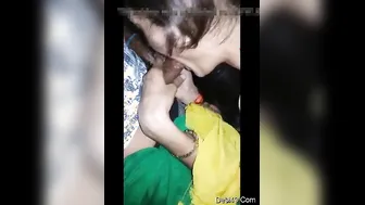 Sexy GF On Her Knees Sucking Dick In Their Bedroom