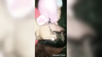 Village Girl Bent Over Outdoors Getting Pounded Hard By Her Man