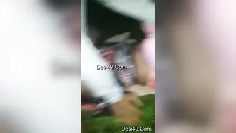 Village Girl Bent Over Outdoors Getting Pounded Hard By Her Man