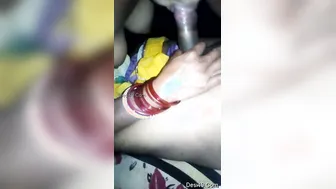 Bengali Wife On Her Knees Pleasuring Him In The Bedroom