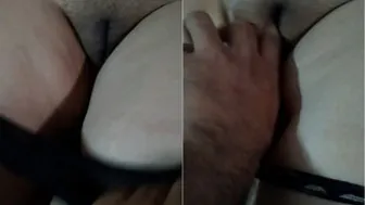 Married Wife Moaning While Hubby Fingers Her Wet Pussy At Home