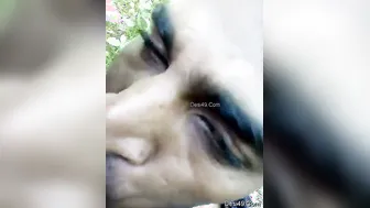 Horny Lovers Making Out Outdoors Then Fucking Against The Tree