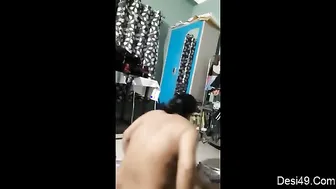 Shy Bhabhi Stripping Naked And Giving Him A Wet Blowjob