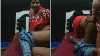 Desi GF Bent Over Taking It Deep From Behind At Home