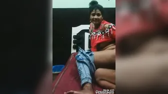 Desi GF Bent Over Taking It Deep From Behind At Home