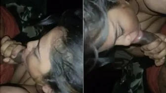 Hot Indian Milf Sucking Her Hubby Off In Their Small Flat