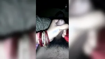 Indian Housewife Giving Her Man A Quick Blowjob Before Work