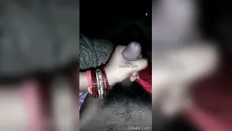 Indian Housewife Giving Her Man A Quick Blowjob Before Work