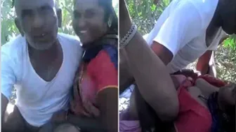 Horny Uncle Drilling His Slut Outdoors In The Countryside