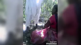Horny Uncle Drilling His Slut Outdoors In The Countryside