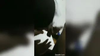 Hot Desi Babe On Her Knees Giving Him The Sloppiest Blowjob Ever