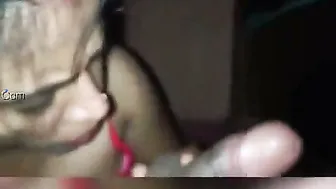 Horny Indian Bhabhi Giving Him A Sloppy Wet Blowjob Session