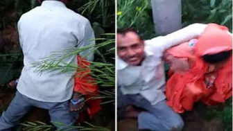 Cheating Wife Sneaking Outside For Rough Session With Lover