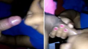 Young Desi GF Giving Me Sloppy Head In Bedroom Late Night