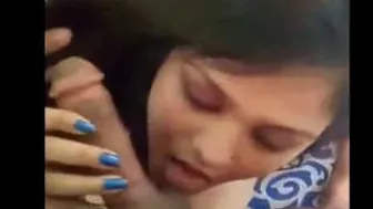 Desi College Girl On Her Knees Sucking His Cock Like A Slut