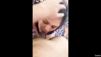 Desi College Girl On Her Knees Sucking His Cock Like A Slut