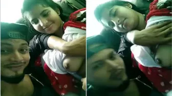 GF Letting Him Suck And Worship Her Soft Desi Boobs
