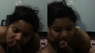 Indian Wife Giving Passionate Blowjob To Her Lucky Man