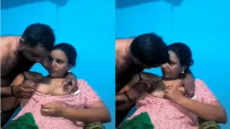 Married Bhabhi Getting Her Big Boobs Sucked By Hungry Husband