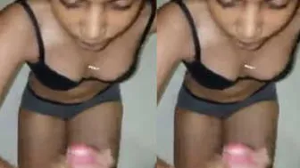 GF Jerking Boyfriend Off Until He Cums All Over Her Face