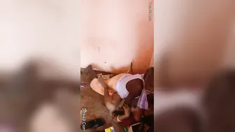 Village Wife Taking It Outside From Her Man Standing Position