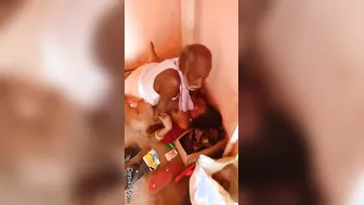 Village Wife Taking It Outside From Her Man Standing Position