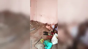 Village Wife Taking It Outside From Her Man Standing Position