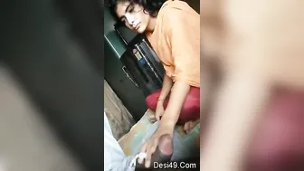 Pretty GF Stroking And Pumping Her Lovers Thick Shaft