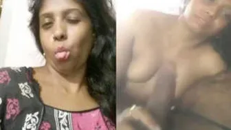 Desi Bhabhi Stroking And Jerking Off Her Man Until He Explodes