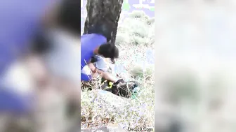 College Couple Getting Caught Fucking Outside Running Away Naked