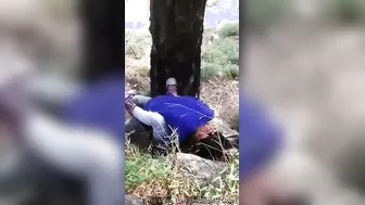College Couple Getting Caught Fucking Outside Running Away Naked