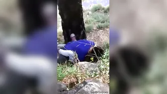 College Couple Getting Caught Fucking Outside Running Away Naked