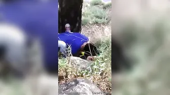 College Couple Getting Caught Fucking Outside Running Away Naked