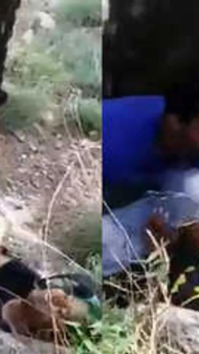 College Couple Getting Caught Fucking Outside Running Away Naked