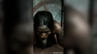 Tamil Bhabhi Sucking His Thick Cock Like A Hungry Slut At Home