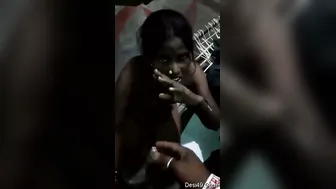 Tamil Bhabhi Sucking His Thick Cock Like A Hungry Slut At Home
