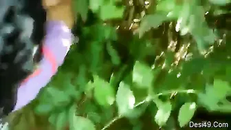 Bhabi Getting Naughty With Lover Outdoors Behind The Village