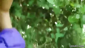 Bhabi Getting Naughty With Lover Outdoors Behind The Village