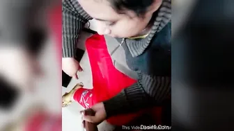 Aunty Stroking Her Sister Husband Cock Until He Finishes Hard