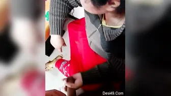 Aunty Stroking Her Sister Husband Cock Until He Finishes Hard