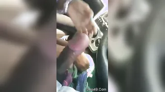 College Babe Sucking Boyfriend Dick In Car After Class