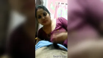 Beautiful Aunty On Her Knees Giving Me Sloppy Head At Her Place