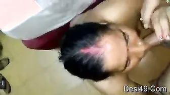 Sexy Maid Sucking My Cock Before Getting Fucked On The Couch