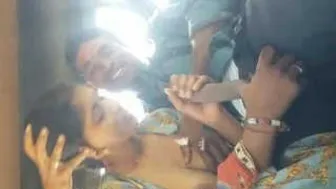 Rajasthani Couple Playing With Her Tits And Stroking Him