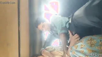 Rajasthani Couple Playing With Her Tits And Stroking Him