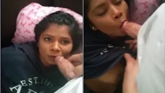Cute Desi GF Sucking My Cock After College In Bedroom